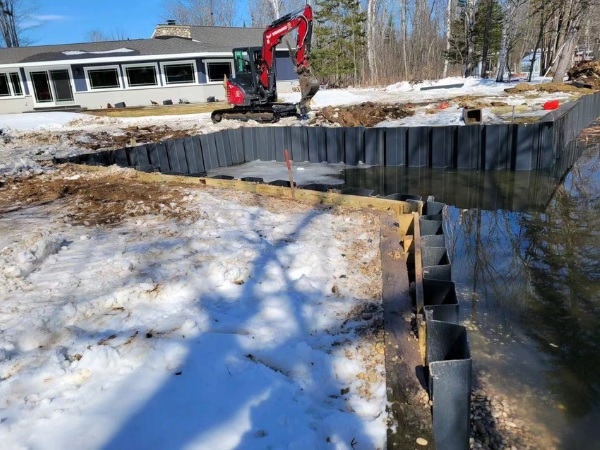 PVC sheet piles with a corrugated profile