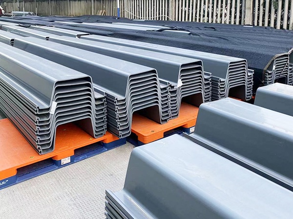 PVC sheet piles offer advantages in durability and corrosion resistance.