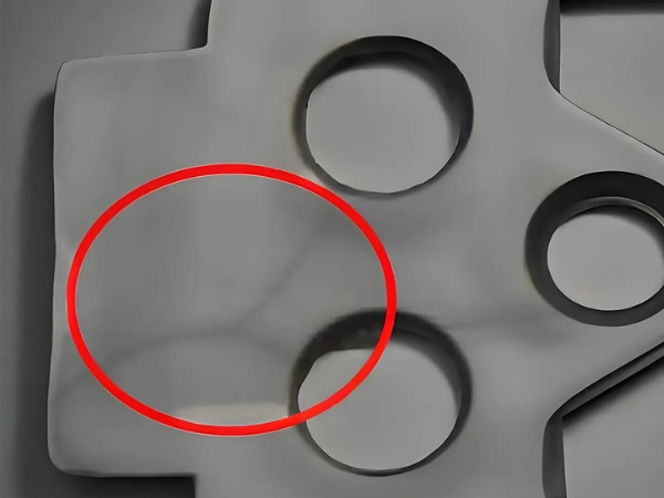 The color of the dip-coated plastic changes and becomes uneven