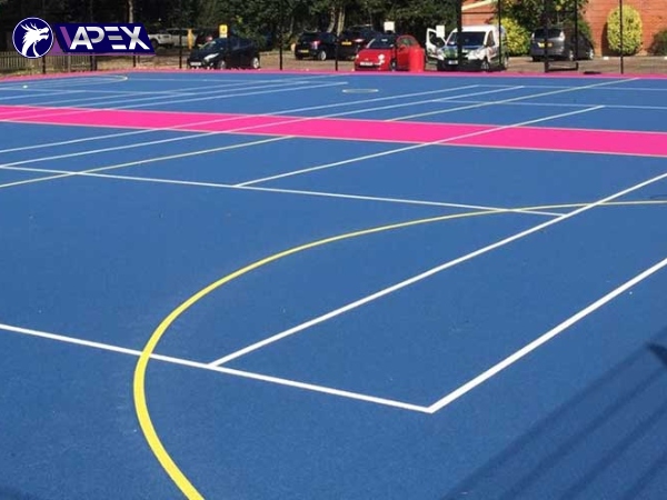 EPDM is used in specialized sports flooring systems.